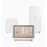 SnuzKot Skandi 3 Piece Nursery Furniture Set, the Natural Edit 'Walnut'