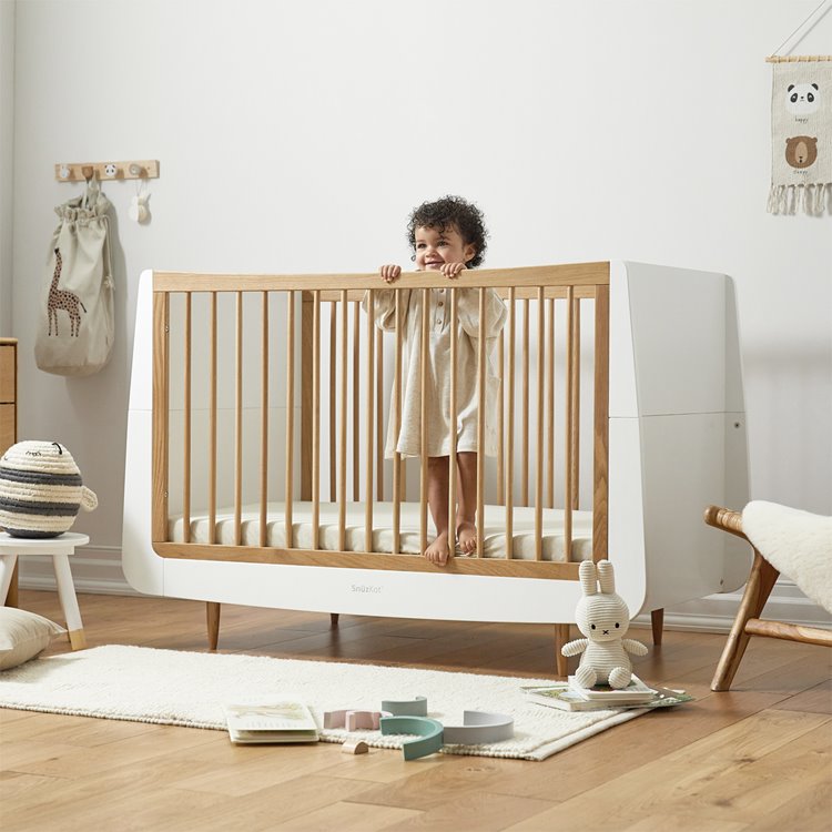 SnuzKot Skandi Cot Bed, the Natural Edit 'Oak'