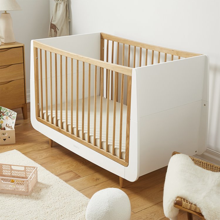 SnuzKot Skandi Cot Bed, the Natural Edit 'Oak'