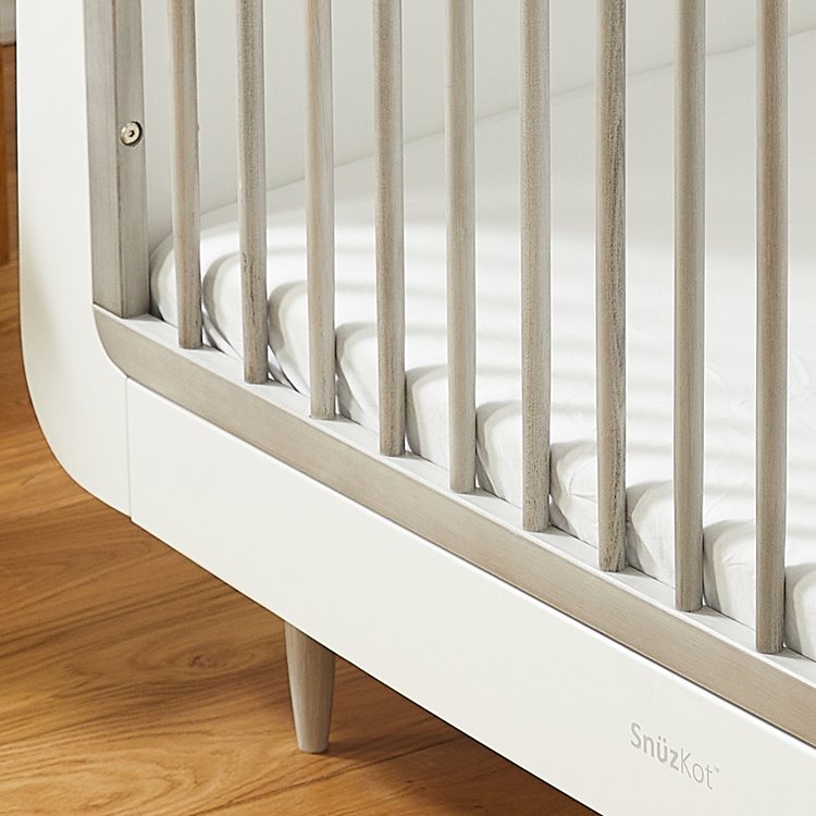 SnuzKot Skandi Cot Bed, the Natural Edit 'Silver Birch'