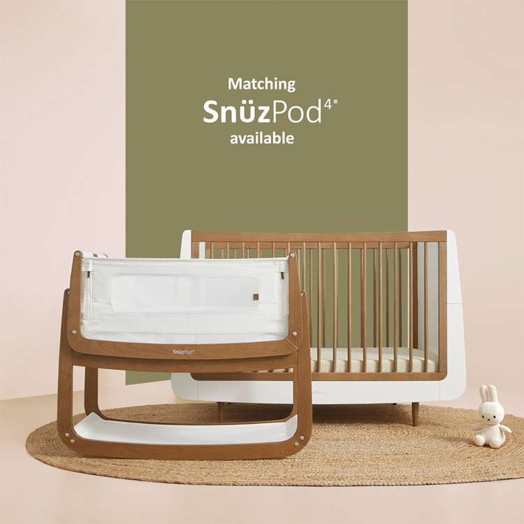 SnuzKot Skandi Cot Bed, the Natural Edit 'Walnut'