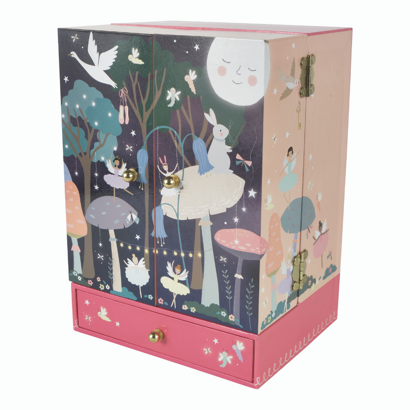 Musical Jewellery Box Wardrobe With Drawer - Enchanted