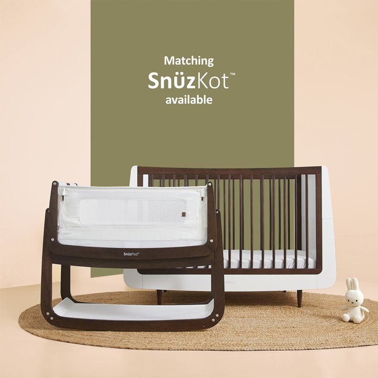 SnuzPod 4 Bedside Crib, the Natural Edit 'Ebony'