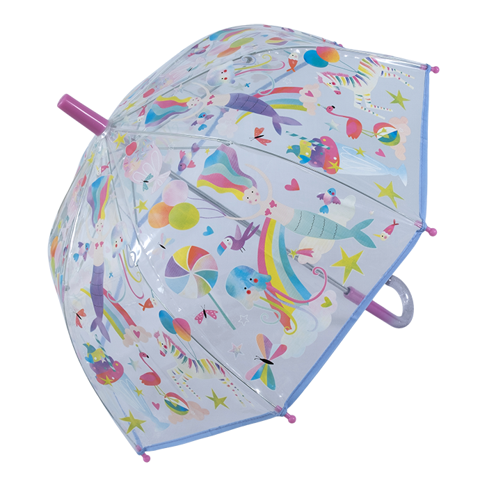 Parapluie Enfant Holly & Beau Changeant De Couleur - Imprimé Animaux Bleu Marine, 36 Mois Et Plus