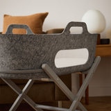 SnuzBaskit Dark Grey Moses Basket & Dove Grey Stand Set