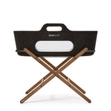 SnuzBaskit Graphite Moses Basket & Walnut Stand Set