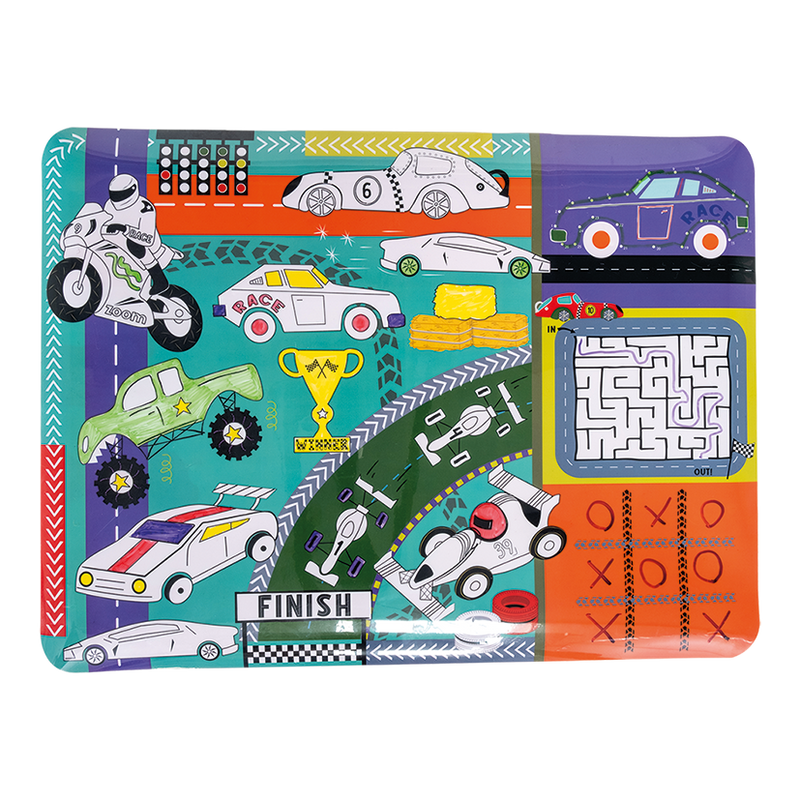 Colouring Fun & Games Mat - Cars