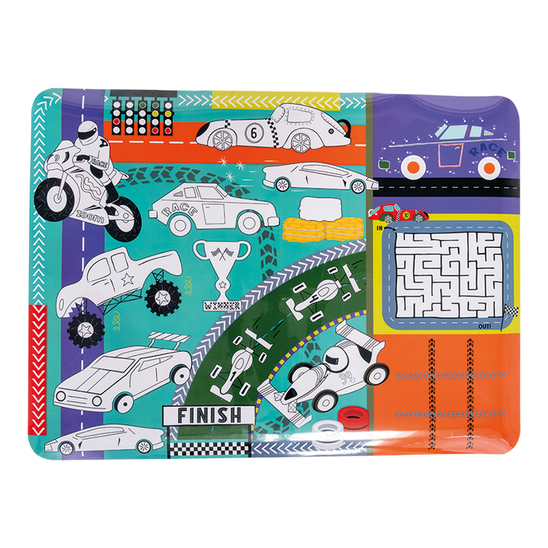 Colouring Fun & Games Mat - Cars