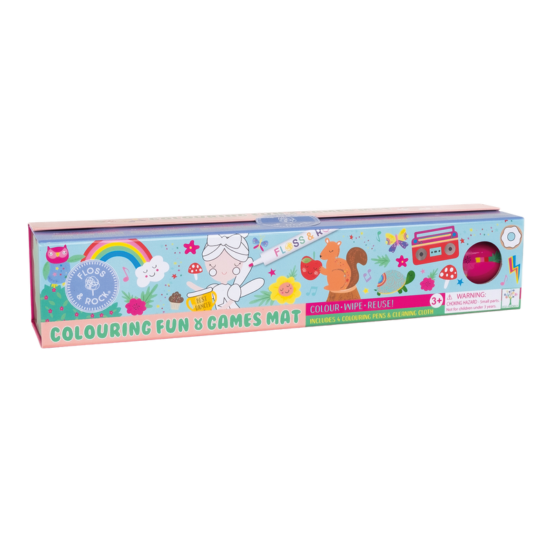 Colouring Fun & Games Mat - Rainbow Fairy