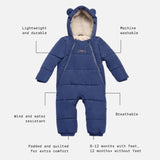 ANDERS Eco Snowsuit - Navy (Footless)