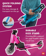 Fuchsia - Deluxe 2 Wheel Scooter