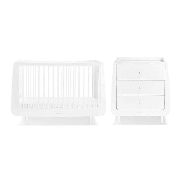 SnuzKot Skandi 2 Piece Nursery Furniture Set White