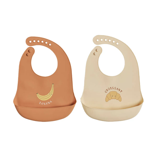 OYOY - Silicone Bib - Caramel & Butter