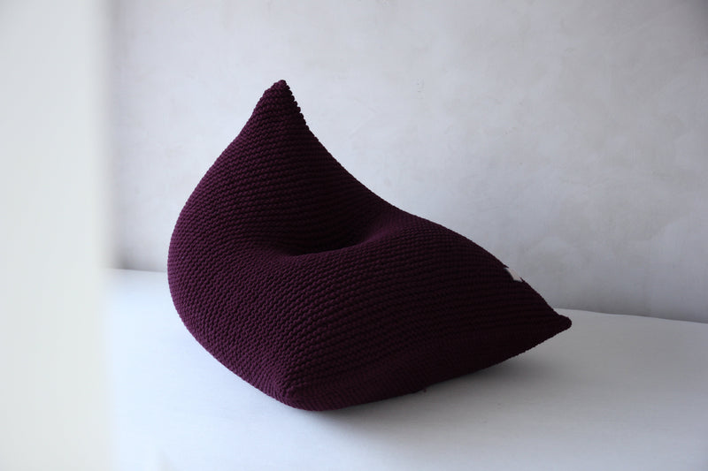 Knitted Bean Bag KIDS | AUBERGINE