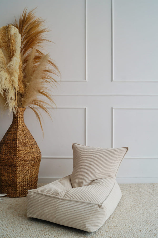 Monio - Corduroy Beanbag Chair - Cream