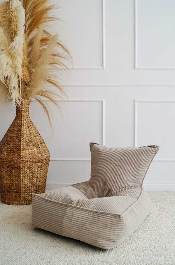Monio - Corduroy Beanbag Chair - Beige