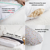 MINICAMP C-Shape Baby Feeding & Pregnancy Pillow With Organic White Cover | Kapok or PES Filling