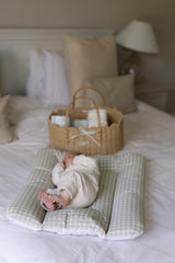 Gingham Sage Comfort Changing Mat