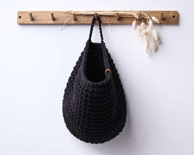 Crochet Hanging Bags | BLACK