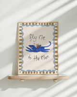 Fly Me To The Moon - Mouse & Tiger Art Print
