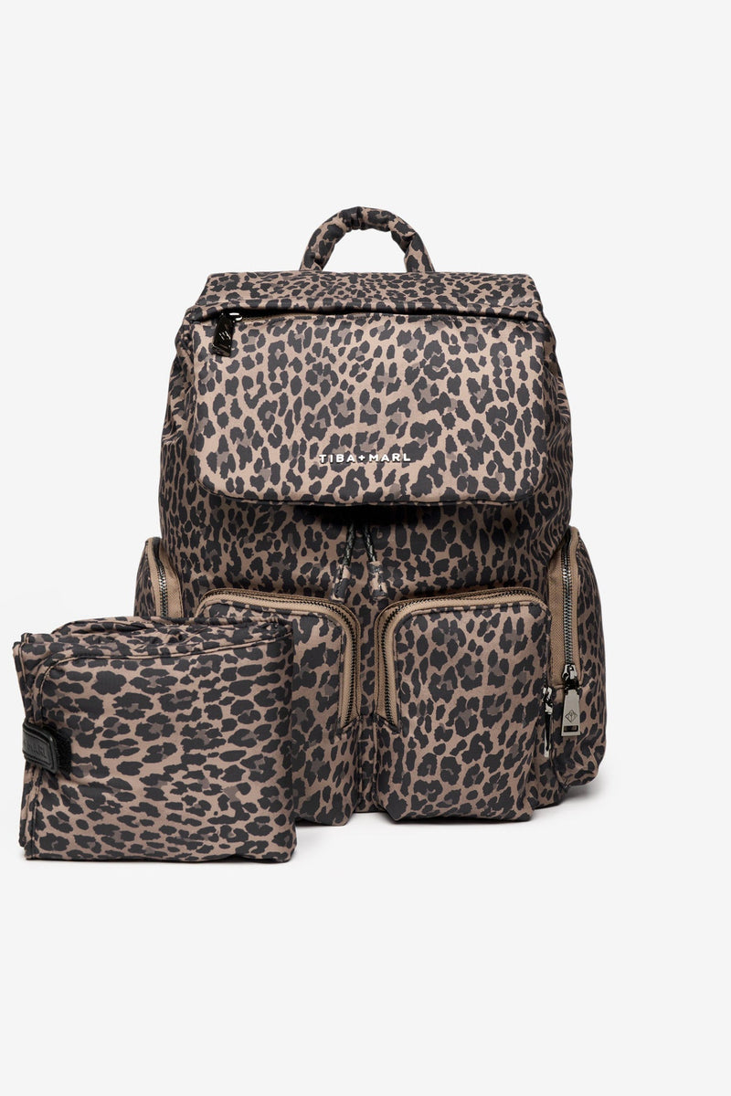 Alto Changing Backpack Brown Tonal Leopard