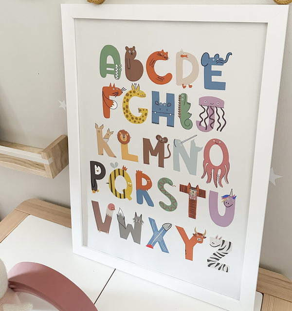 Animal Alphabet – Kids Wall Art