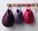 Crochet Hanging Bags | AUBERGINE