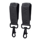 Logo Pram Bag Clips - Soft Black