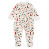 Avery Row - Christmas Baby Jersey Sleepsuit - Festive Forest