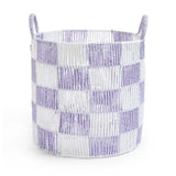 Checkerboard Storage Basket Large - Lilac