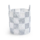 Checkerboard Storage Basket Medium - Powder Blue