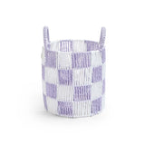 Checkerboard Storage Basket Small - Lilac