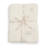 Embroidered Muslin blanket - Wild Chamomile