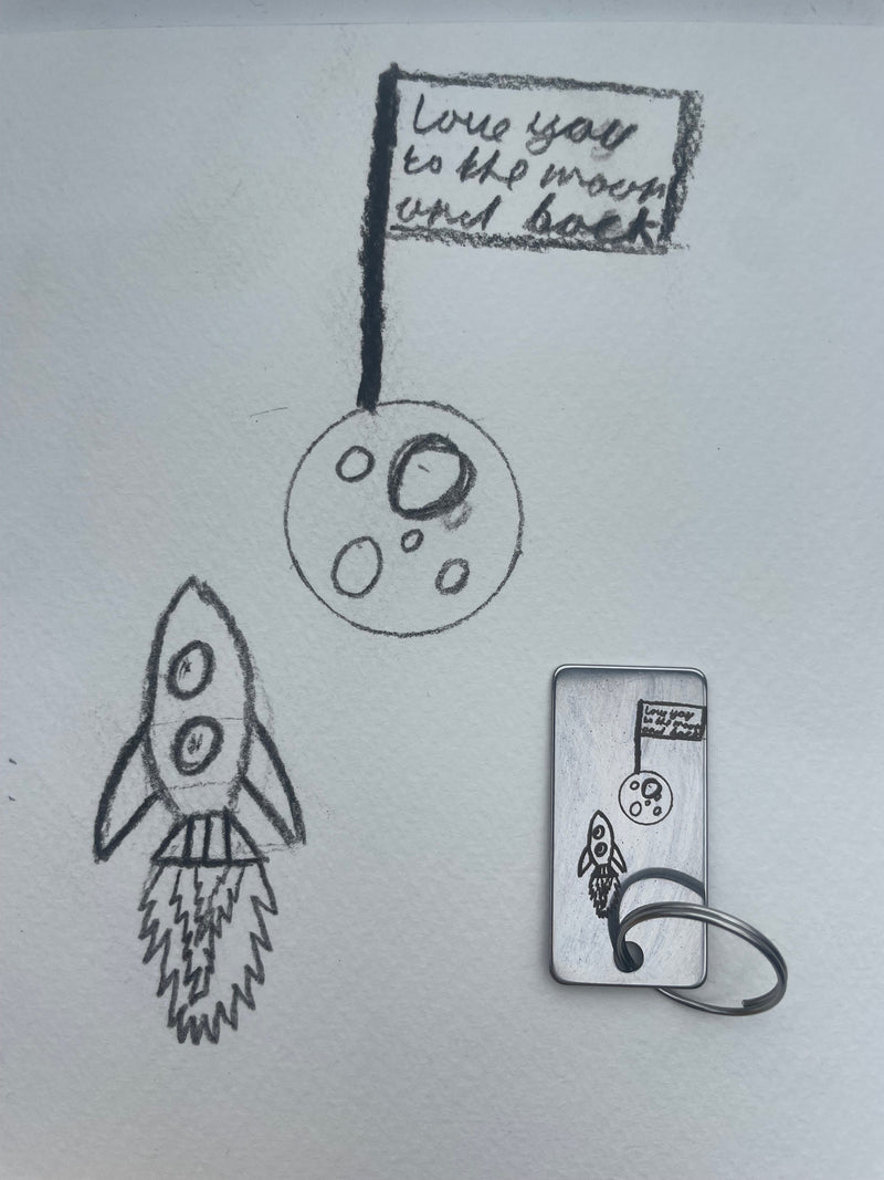 Engraved Drawing Key Ring – Mimibear