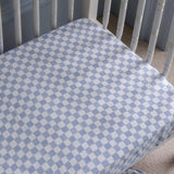 Organic Cotbed Fitted Sheet - Waves