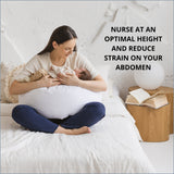 MINICAMP C-Shape Baby Feeding & Pregnancy Pillow With Organic White Cover | Kapok or PES Filling