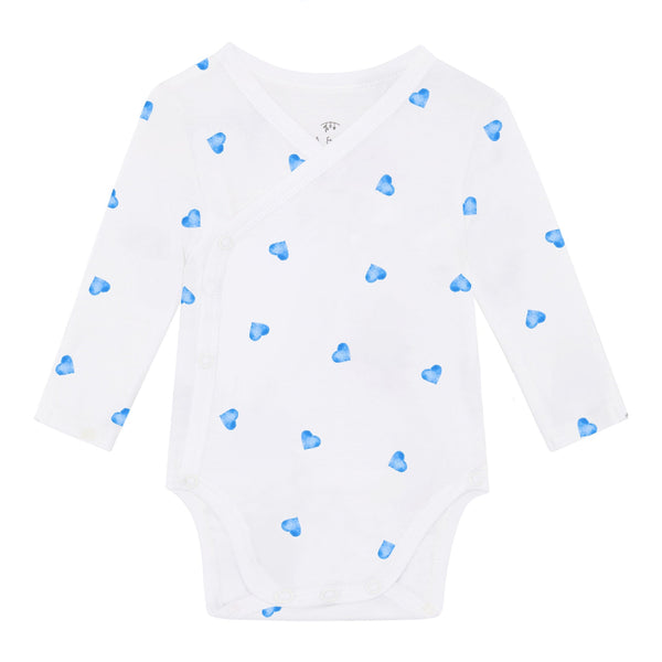 Long Sleeve Bodysuit - Blue Heart