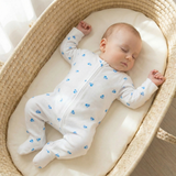 Sleepsuit 2 Pack - Blue Heart / White