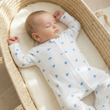 Sleepsuit 2 Pack - Blue Heart / White