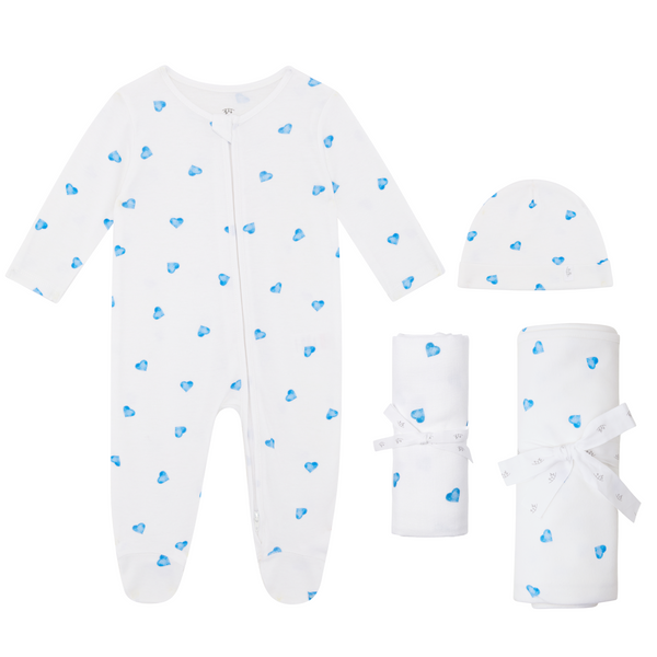 New Baby Gift Set - Blue Heart