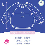 Long Sleeved Baby Bib - Digger Land Print