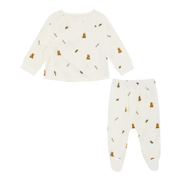 Wrap-Over 2 Piece Set - Brown Bear