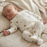 Sleepsuit 2 Pack - Brown Bear/ Warm White