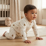 Sleepsuit 2 Pack - Brown Bear/ Warm White