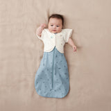 ergoPouch - Organic Short Sleeved Butterfly Sleep Swaddle Cardi - Oatmeal 0.2 TOG