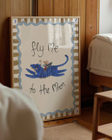 Fly Me To The Moon - Mouse & Tiger Art Print