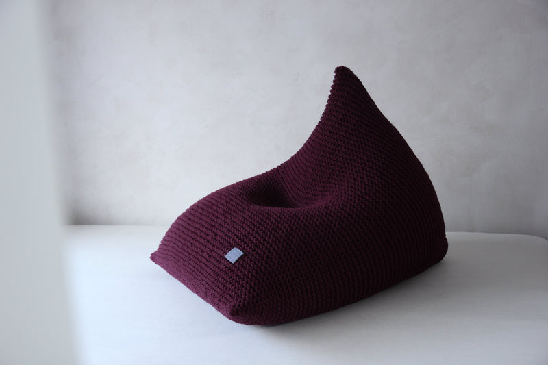 Knitted Bean Bag KIDS | AUBERGINE