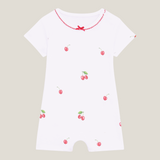 Romper With Trim - Cherry