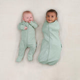 ergoPouch - Organic Layers Long Sleeve Babygrow Sage - Mild 0.2 TOG