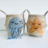 Orange starfish Basket - Small